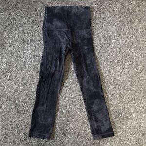 Lululemon black tie-dye align high rise legging